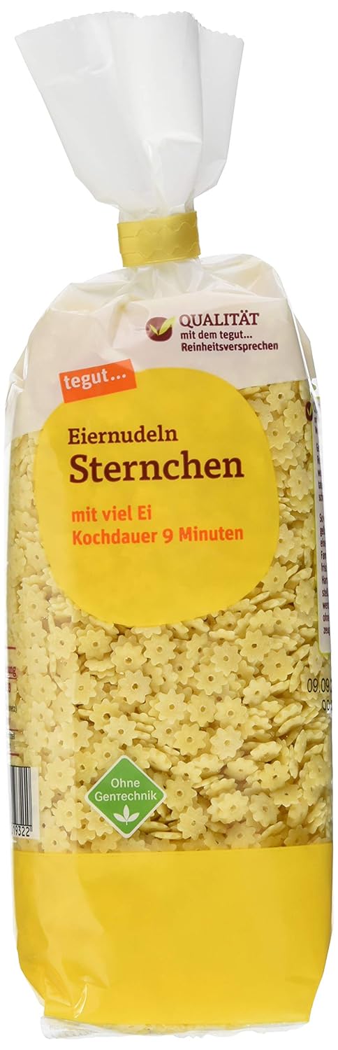 Tegut... Star Egg Nudles 250 g Star Pasta Uden Tilsætningsstoffer