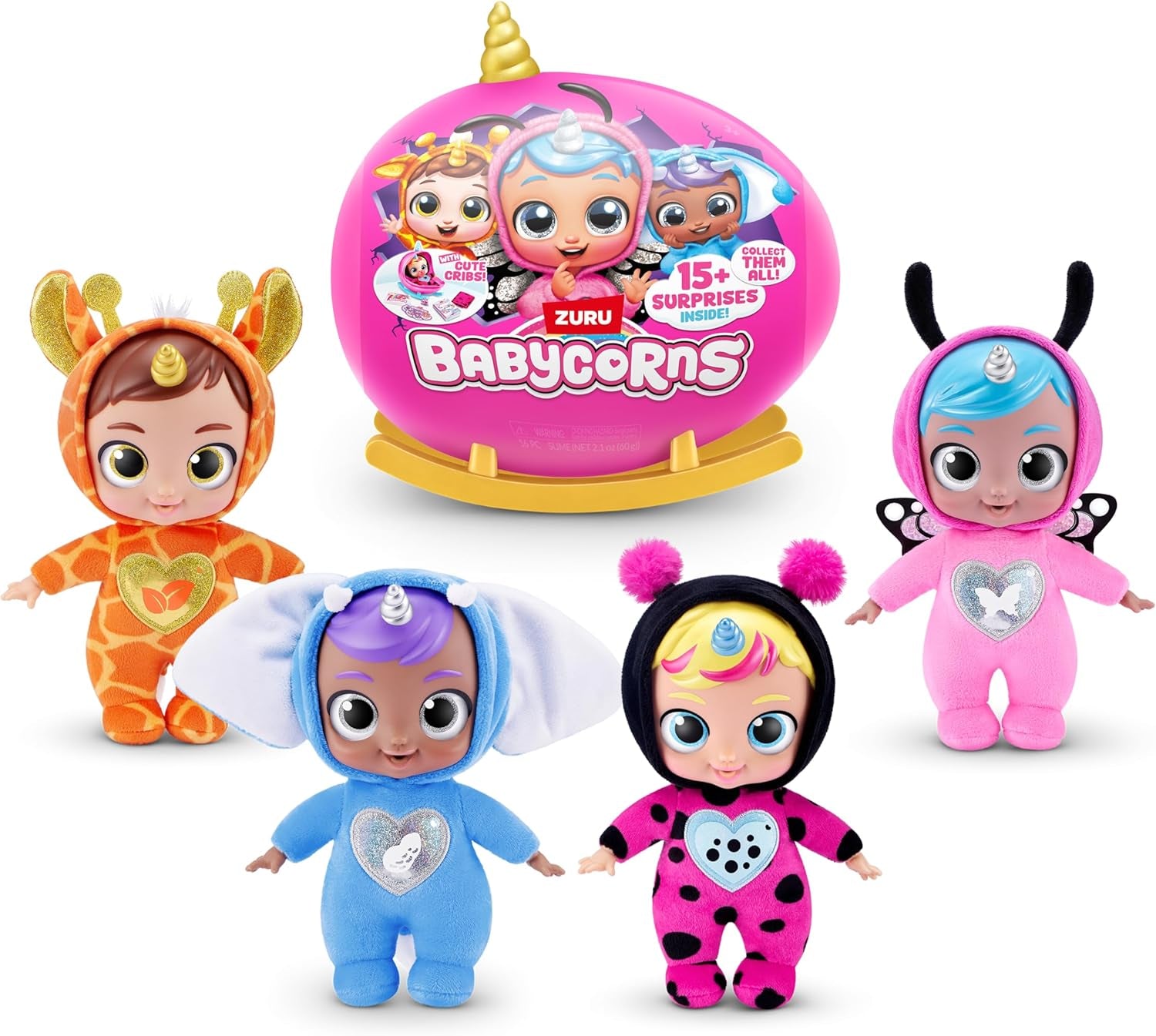 Păpuși magice Babycorns Seria 1 Mică (Skylar) de ZURU, Surpriză, Despachetare, Fetiță, Păpușă