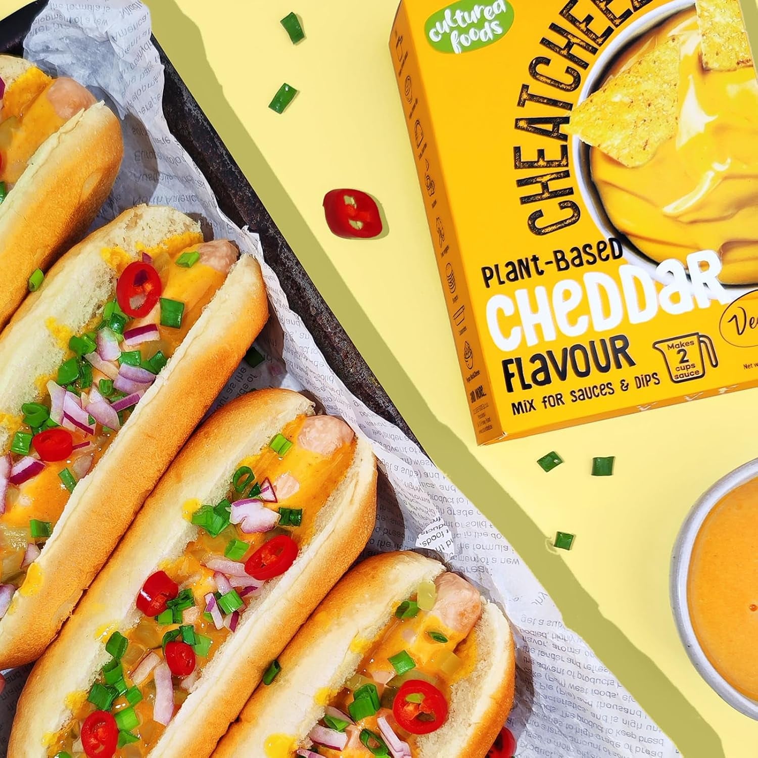 Cultured Foods Veganer Käse Käseersatz Laktosefrei Glutenfrei 2-er sæt Gouda Und Cheddar CHEATCHEEZ