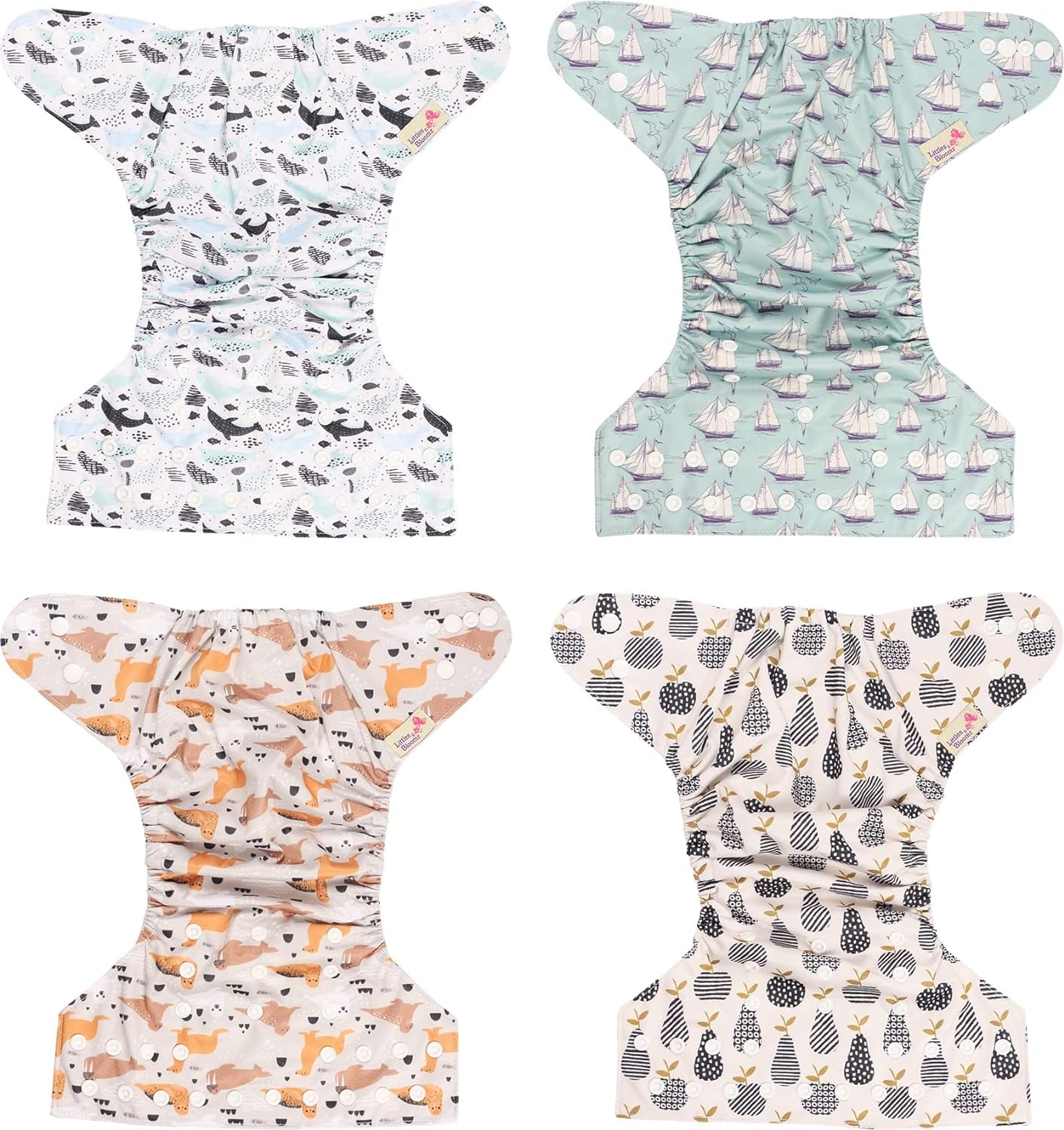 Littles og Bloomz FLP2-0406 Standard Clip Genanvendelig ble, 4 bleer