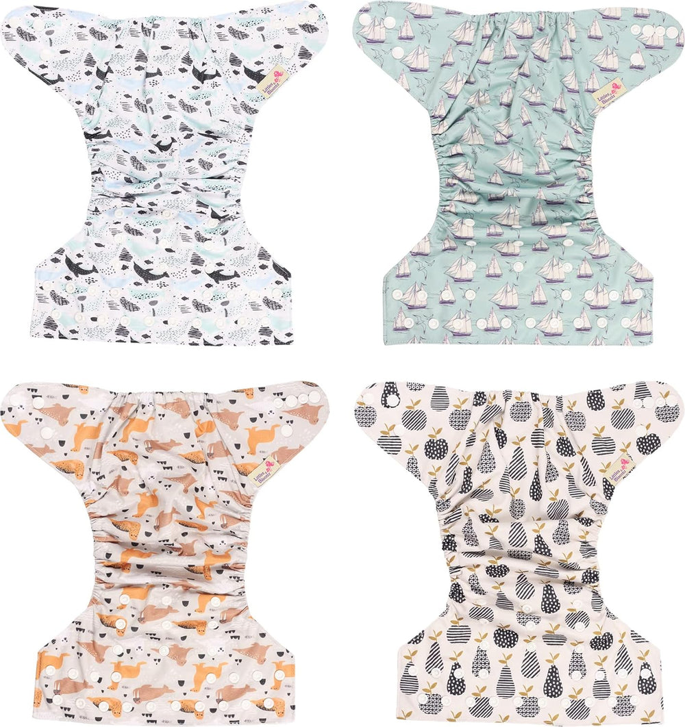 Littles og Bloomz FLP2-0406 Standard Clip Genanvendelig ble, 4 bleer