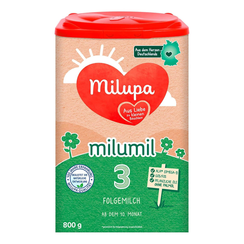 Milupa Milumil Pre, Mælkepulver til babyer - Med vigtige næringsstoffer og uden palmeolie - 800 g Naty Shop 800 gram Milumil 3