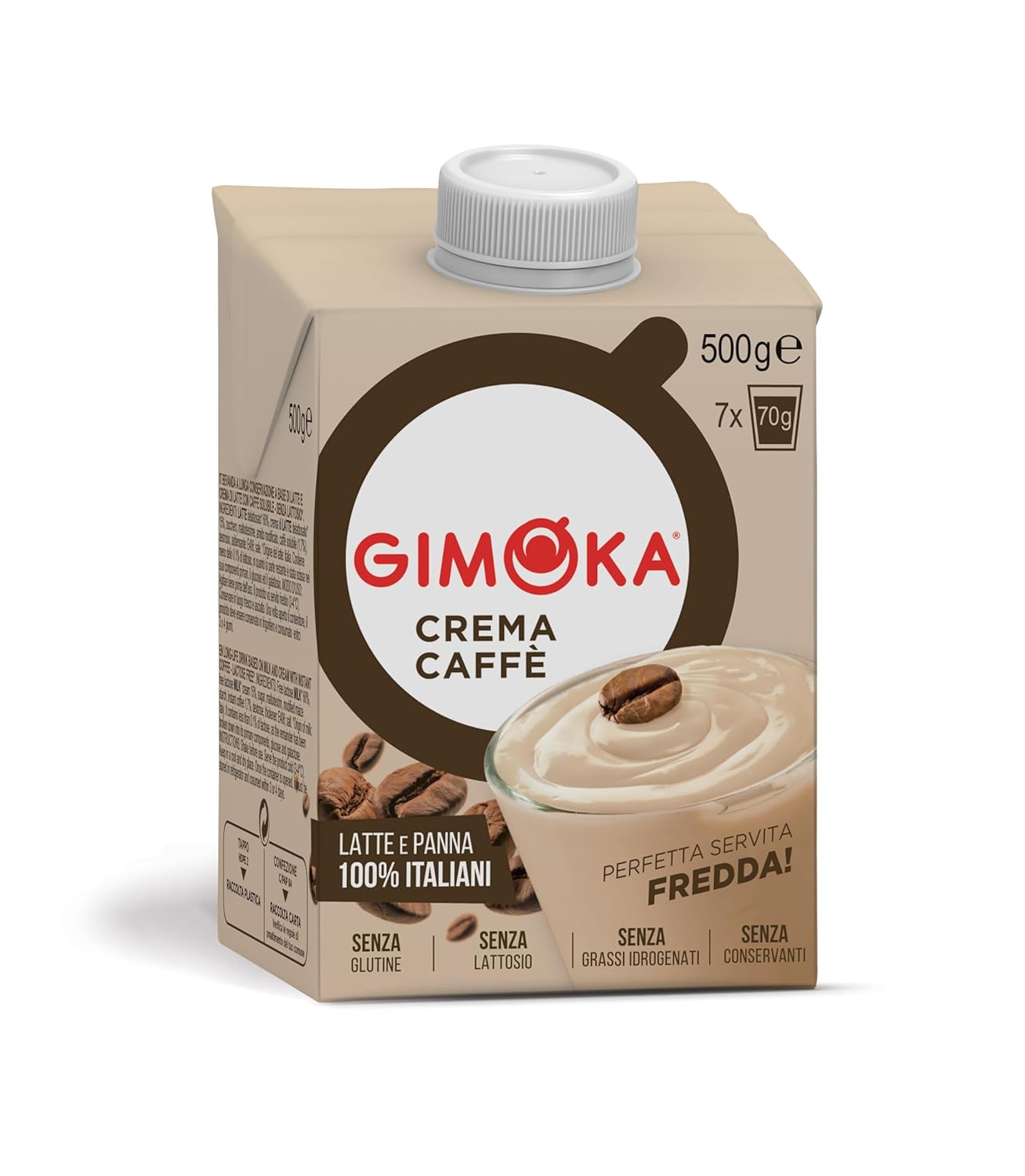 Gimoka Cream Caffè Latte Laktosefri Glutenfri Ingen konserveringsmidler
