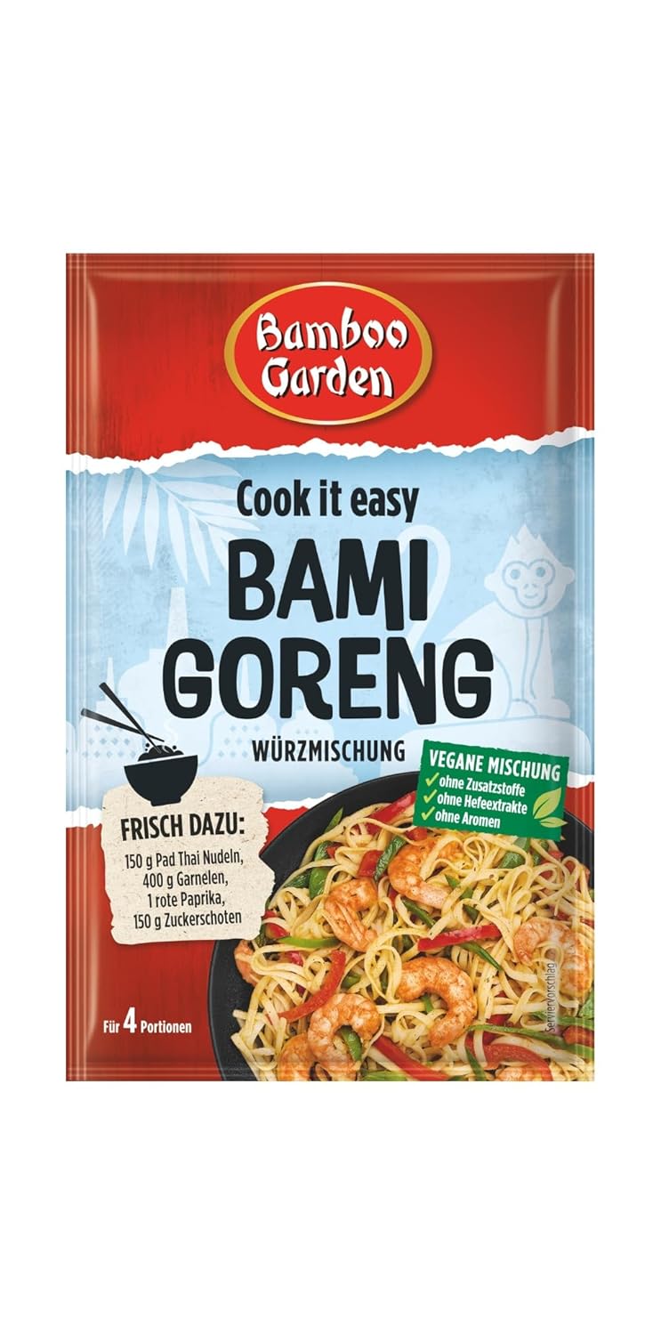 Bambushave Bami Goreng Würzmischung - Ideel til 4 portioner