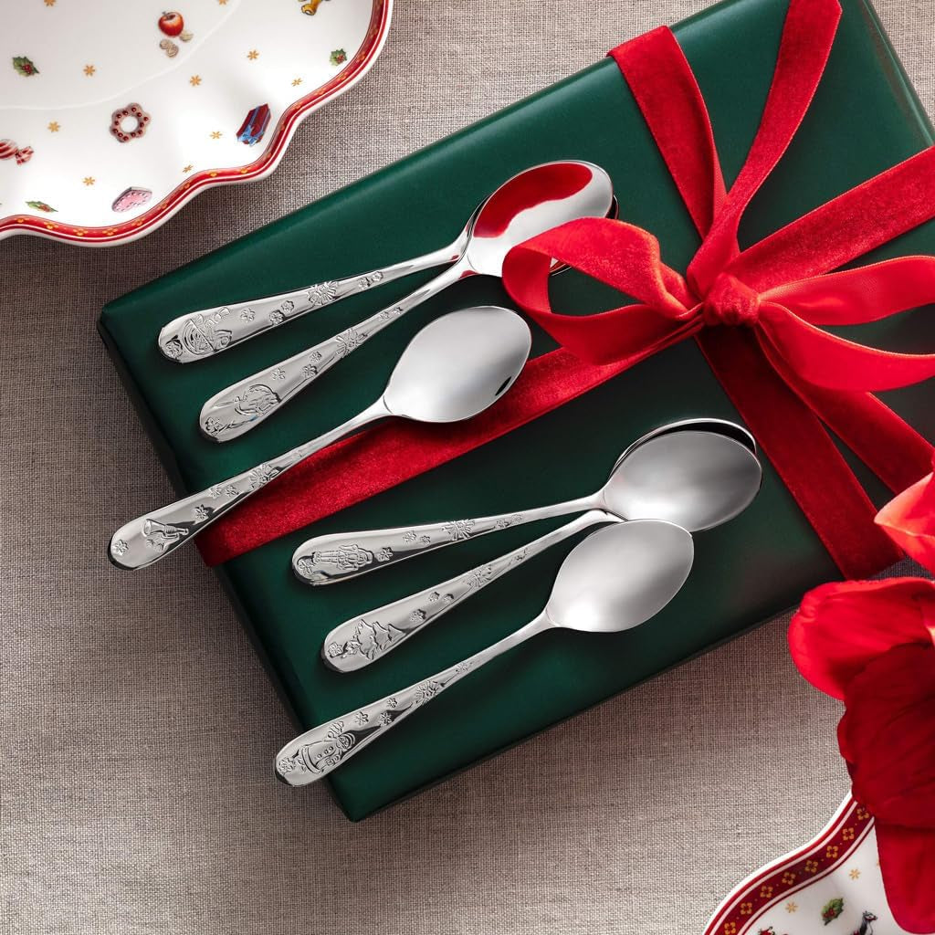 Villeroy & Boch - Toy'S Delight kaffeskesæt 6 styk Silver Platinum, tåler opvaskemaskine Kitchen Naty Shop