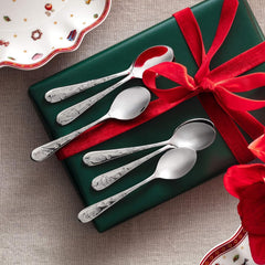 Villeroy & Boch - Toy'S Delight kaffeskesæt 6 styk Silver Platinum, tåler opvaskemaskine Kitchen Naty Shop