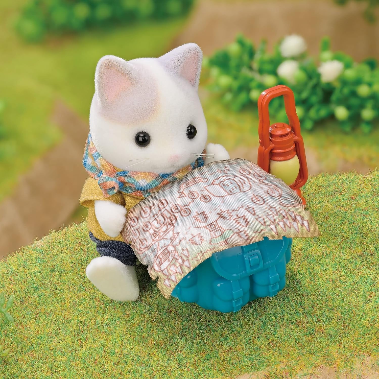 Sylvanian Families - 5763 Set explorator de aventură cu două figuri, pisici de lapte, tată și băiat, figură de animale, jucărie detaliată pentru copii de la 3 ani Papusi Naty Shop