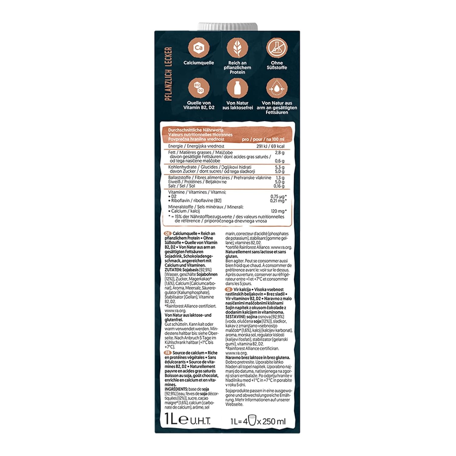 Alpro Proteindrink Chokolade Soja 8x1L - Vegetabilsk Protein