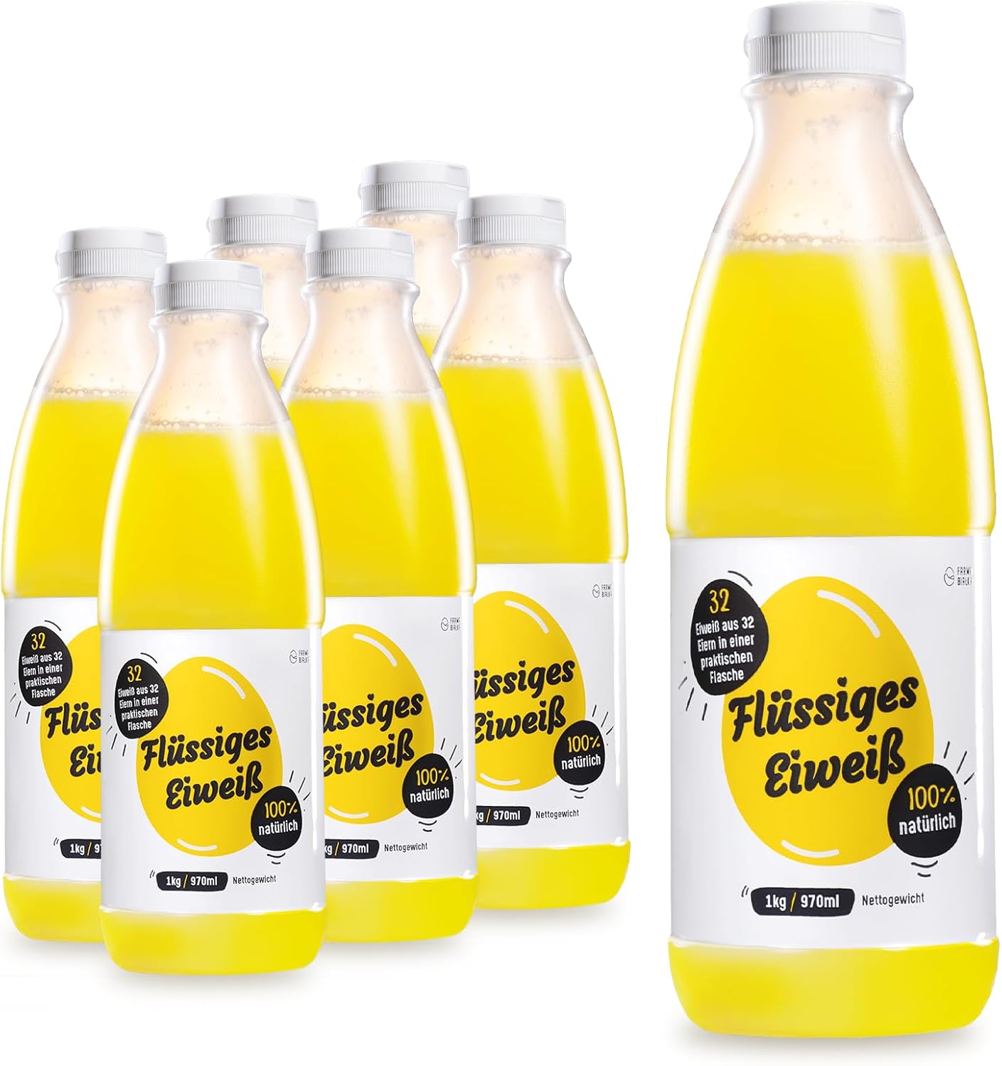 Flydende æggehvidemærke - 6x1 kg 100% naturlige proteiner