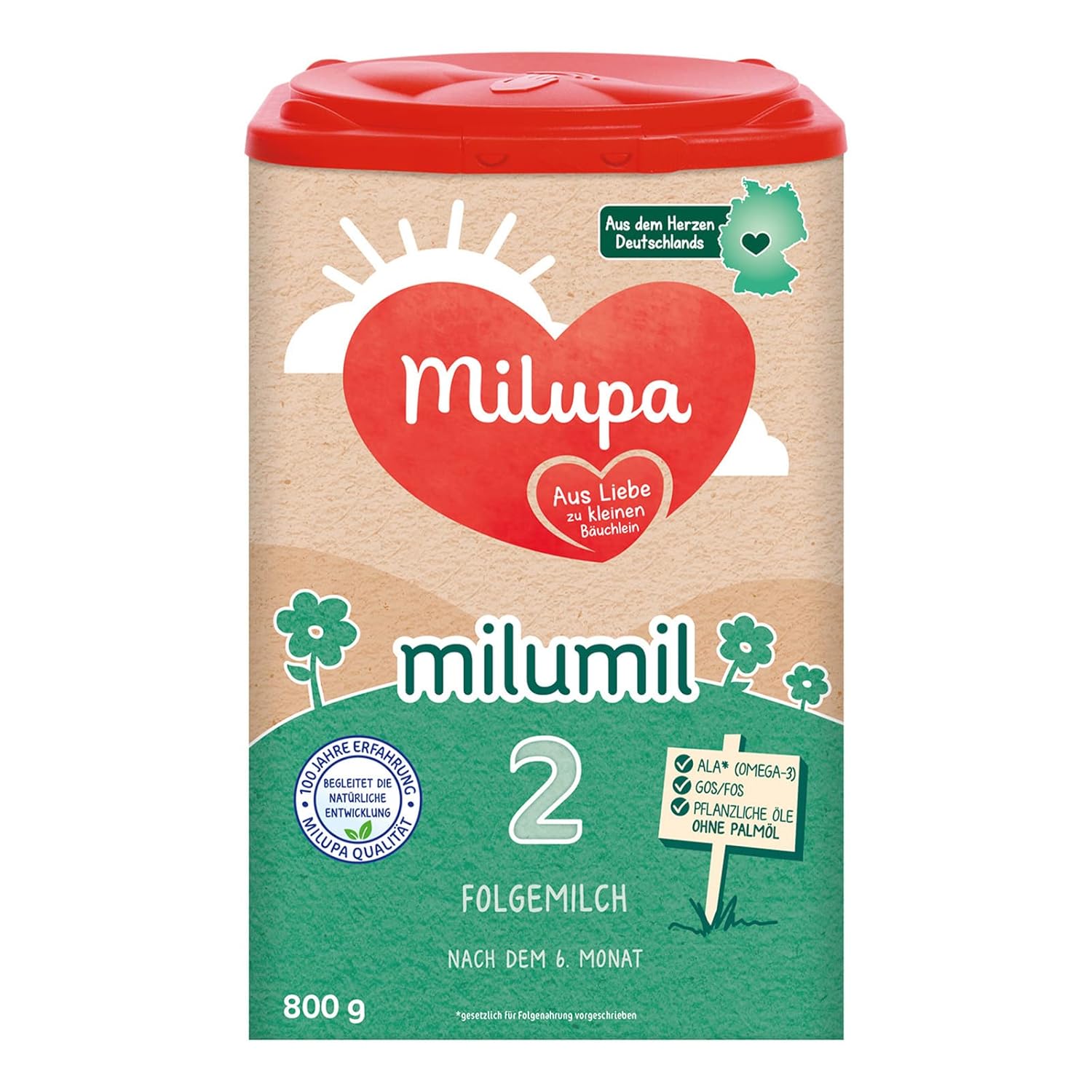 Milupa Milumil Pre, Mælkepulver til babyer - Med vigtige næringsstoffer og uden palmeolie - 800 g Naty Shop 800 gram Milumil 2