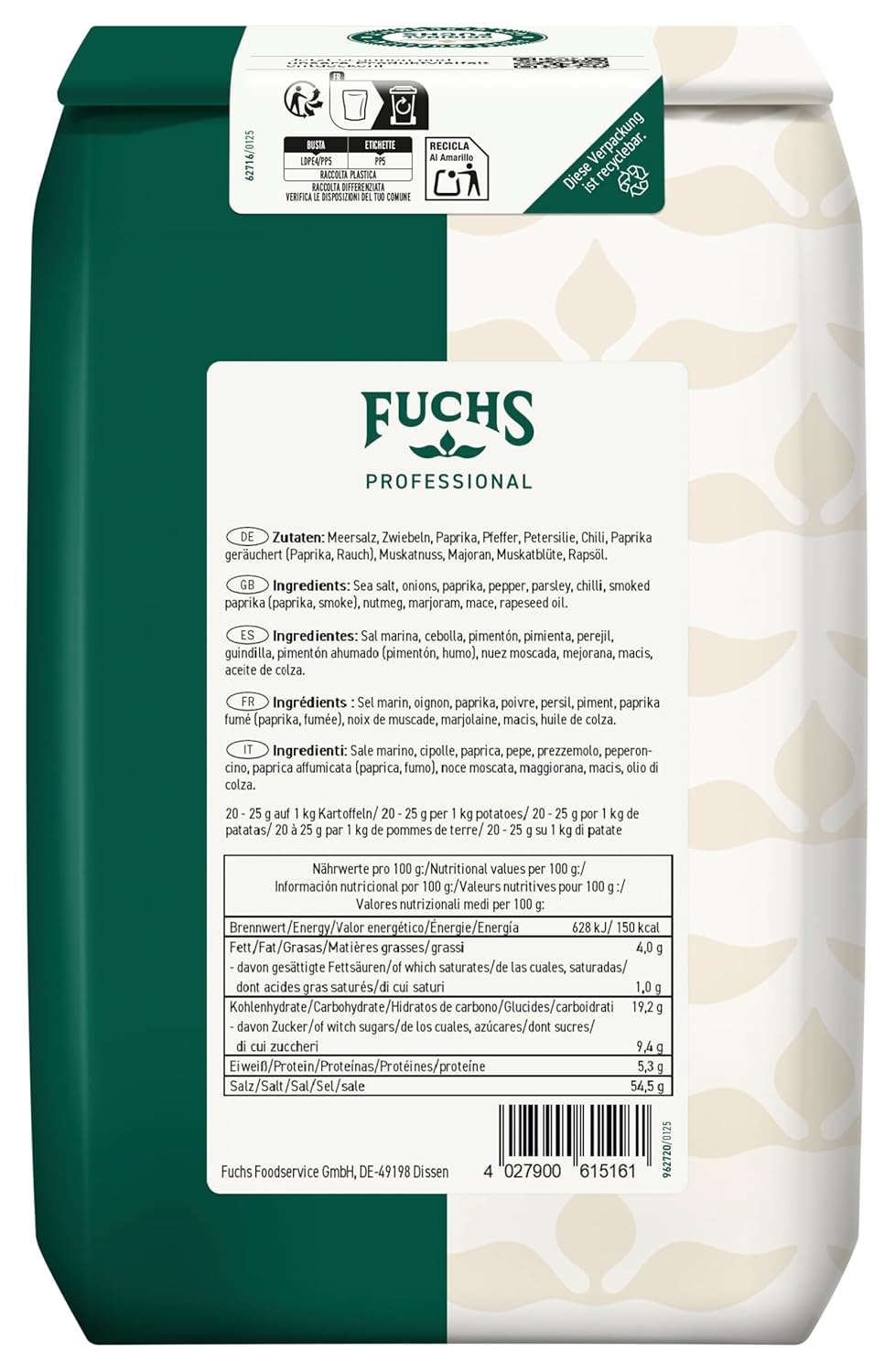 Fuchs professionel krydderi til pommes frites - intens smag