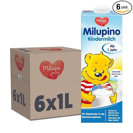Milupino babymælk drikkeklar (6X1L), fra 1 år, til små børn i vækstfasen Naty Shop