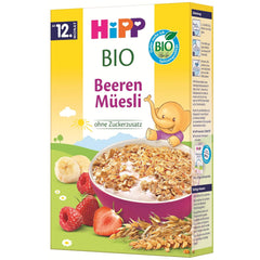 HiPP Bio Beeren-Müesli (8 x 200g), ab 12. Monat, ohne Zuckerzusatz, besonders fine Stückchen - leicht zu chewen, i bedste Bio-Qualität