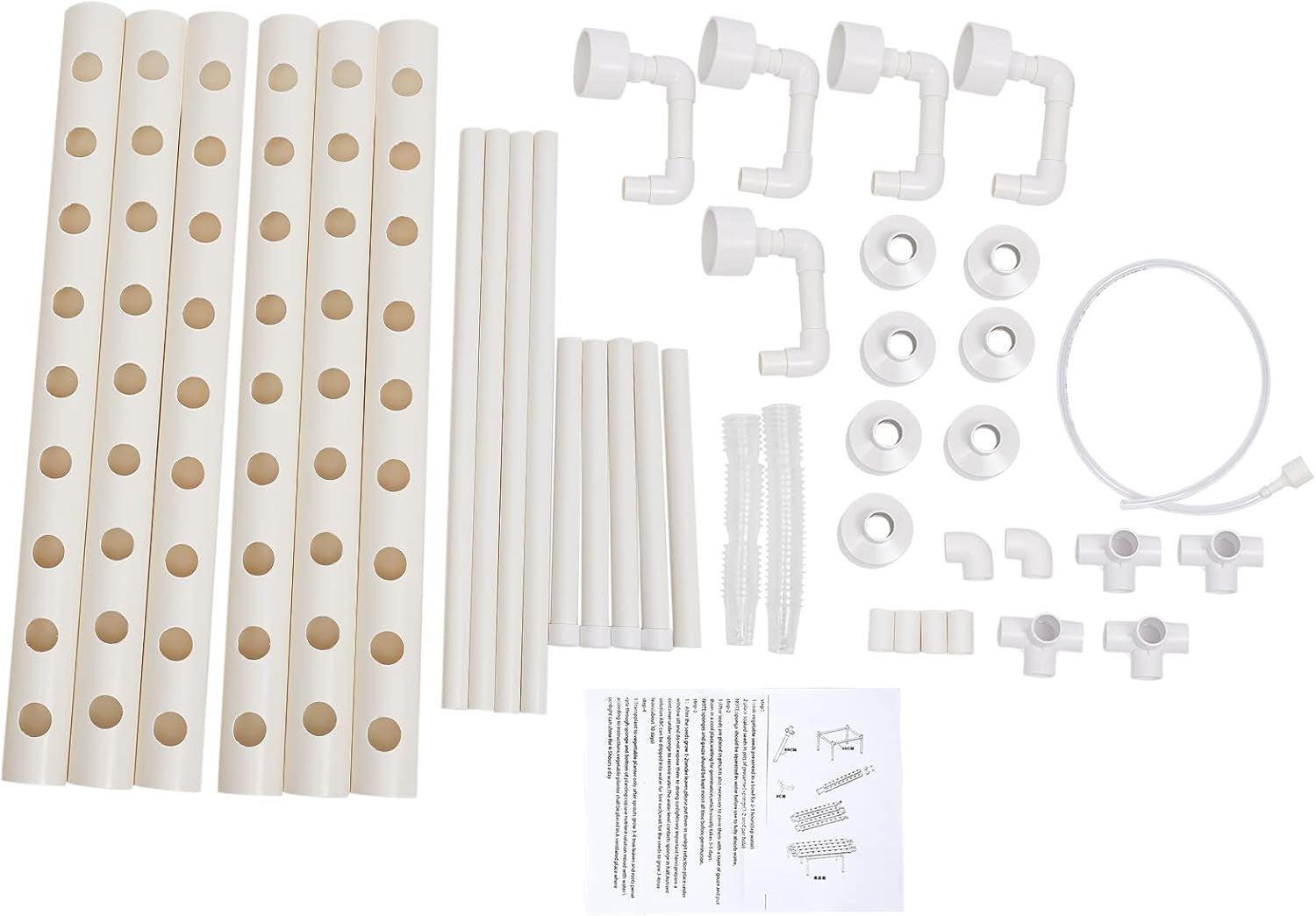 Hydroponische Systeme Grow Set Hydrokultur Plante Grøntsag Hydroponic Pflanzen BewäSserung System Garten Kit Have Tool Pflanze Sites Dyrkning Hydroponics Hydroponisches Anzuchtsystem 54LöCher 6Rohr