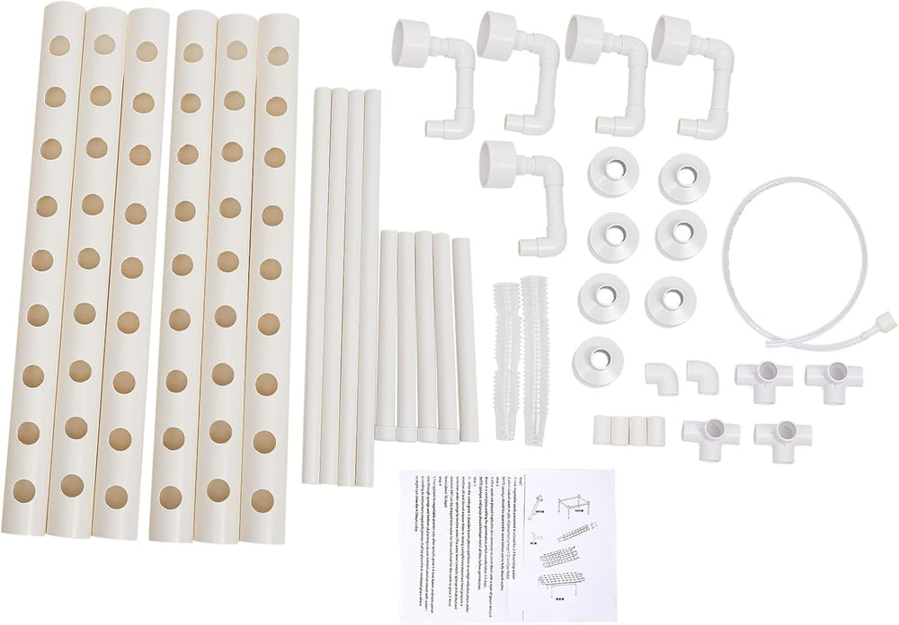 Hydroponische Systeme Grow Set Hydrokultur Plante Grøntsag Hydroponic Pflanzen BewäSserung System Garten Kit Have Tool Pflanze Sites Dyrkning Hydroponics Hydroponisches Anzuchtsystem 54LöCher 6Rohr