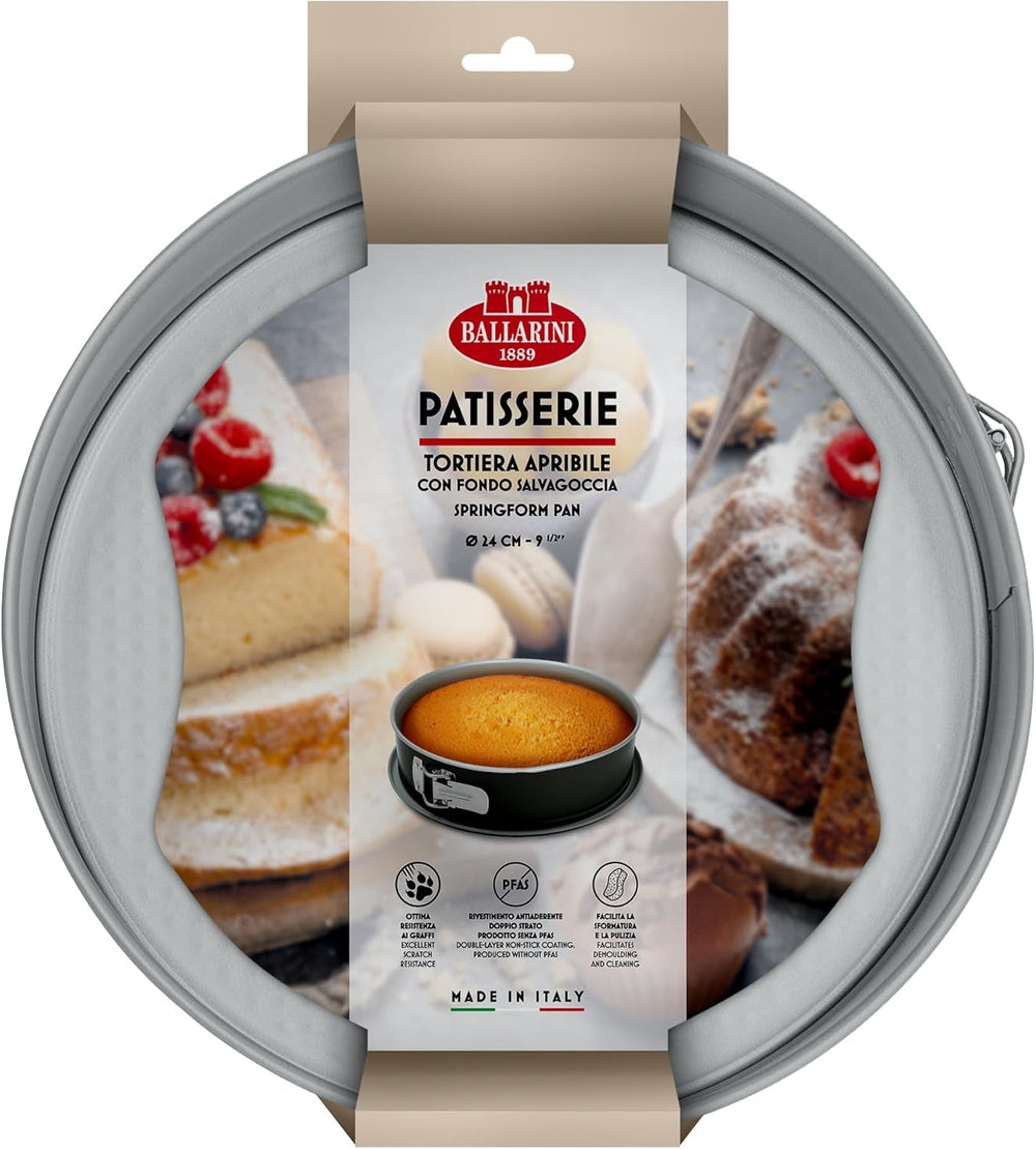 Ballarini, Bradepande, forskellige modeller Forme og bageplader Naty Shop Grå Forårskageform med drypfri bund 24 cm