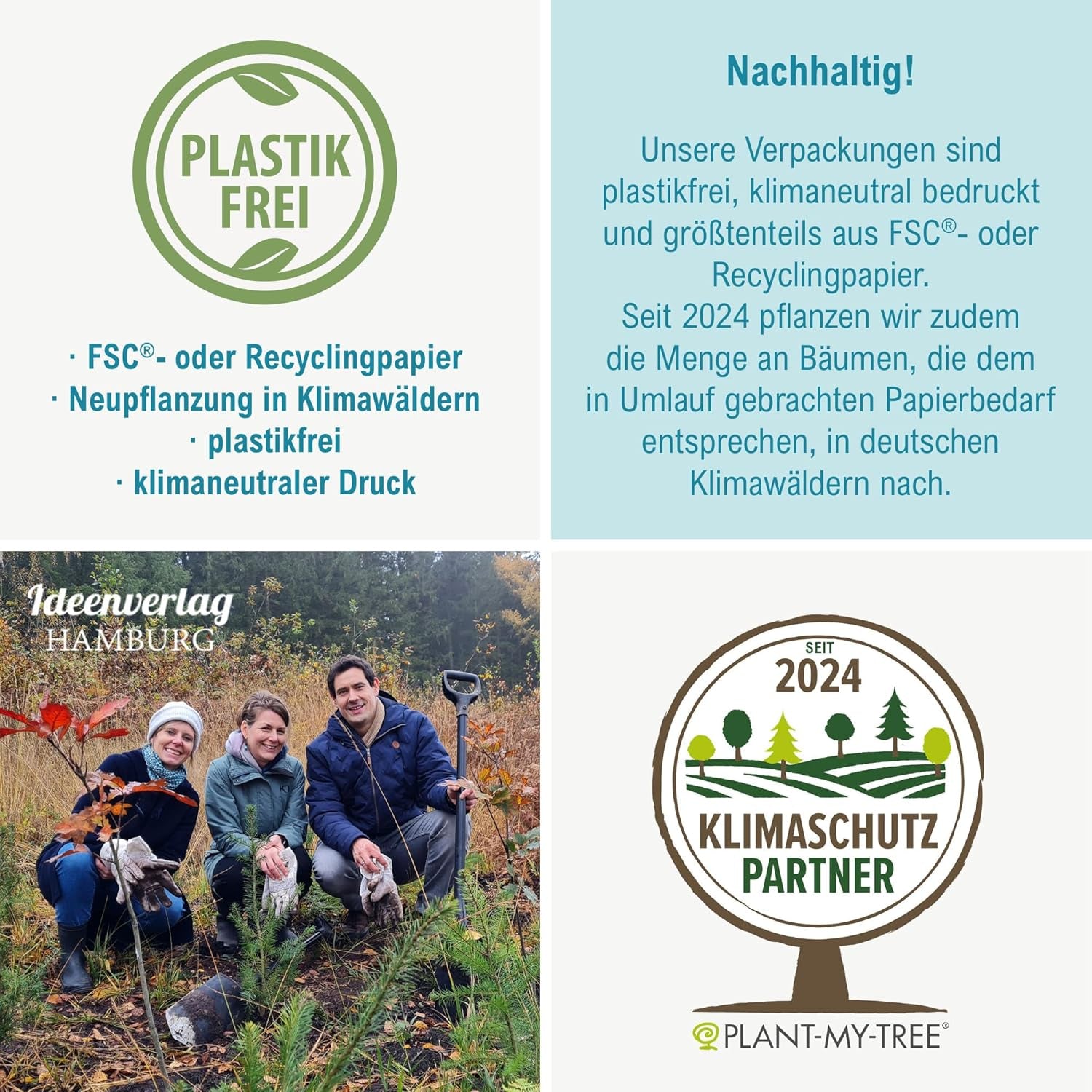 10x "Glück to grow" Semenbomben als Glückbringer 2026 & Blumensamen Geschenk | Mitbringsel Erwachsene & kleine Gastgeschenke Silvester - Kleeblatt Glückbringer Prüfung - inkl. Gavekort sæt