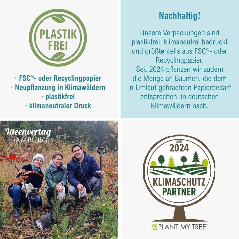 10x "Glück to grow" Semenbomben als Glückbringer 2026 & Blumensamen Geschenk | Mitbringsel Erwachsene & kleine Gastgeschenke Silvester - Kleeblatt Glückbringer Prüfung - inkl. Gavekort sæt