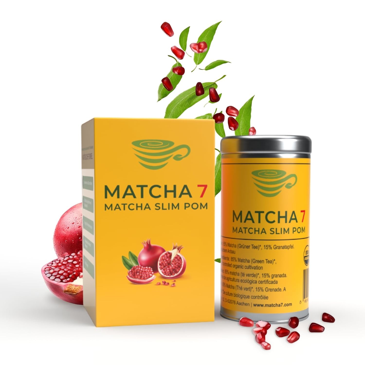 ® Ceremonial Matcha Pulbere X Rodie 100G [Susține slăbirea și metabolismul] - Ceai verde pentru un stil de viață activ și sănătos - Ceai verde fără aditivi (pur și natural)