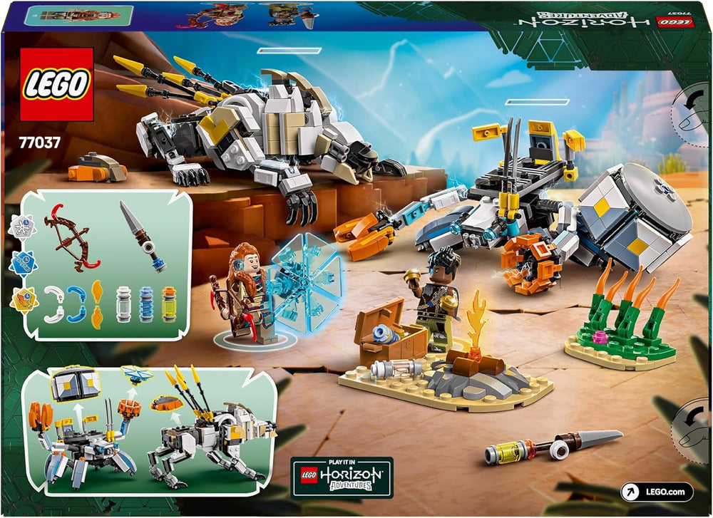 LEGO Horizon Adventures Aloy og Varl vs. Armored Walker and Sawtooth, monsterbillegetøj og minifigurer, samlingssæt til videospilfans, drenge og piger over 9 år 77037 Byggesæt Besuche den LEGO-Store