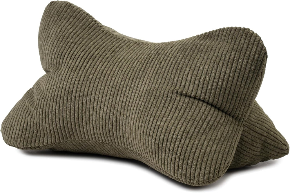 Gözze - Pernă de citit Capri, pernă de gât cu aspect fin de catifea reiată, pernă de citit și relaxare pentru gât și spate, 40 x 25 cm - Liliac