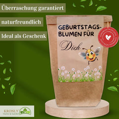 Fødselsdagsgave, Fødselsdagsblomst plantesæt, overraskelsesgavepose, Fødselsdagsgave til kvinder, Blomsterfrø til individuel plantning