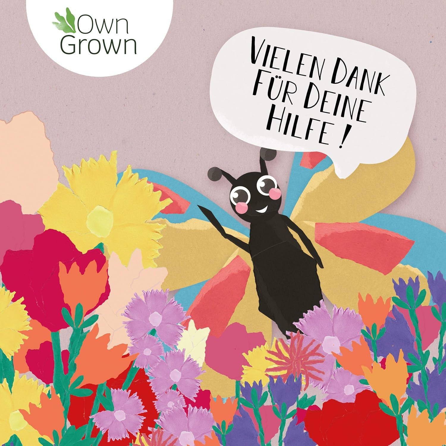 Butterfly Meeting Flower Mix: 100 g Premium sommerfugleblomsterfrø - insektvenlige bifrø, flerårige og årlige blomsterfrø til enge - vilde blomsterfrø fra OwnGrown