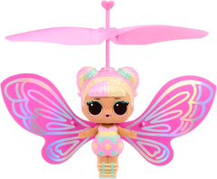 LOL Surprise! Magic Flyers Fairies Tots - Flower Child - Include 1 păpușă și 1 baghetă magică, într-un pachet în formă de floare, 2 de colecționat, Rose