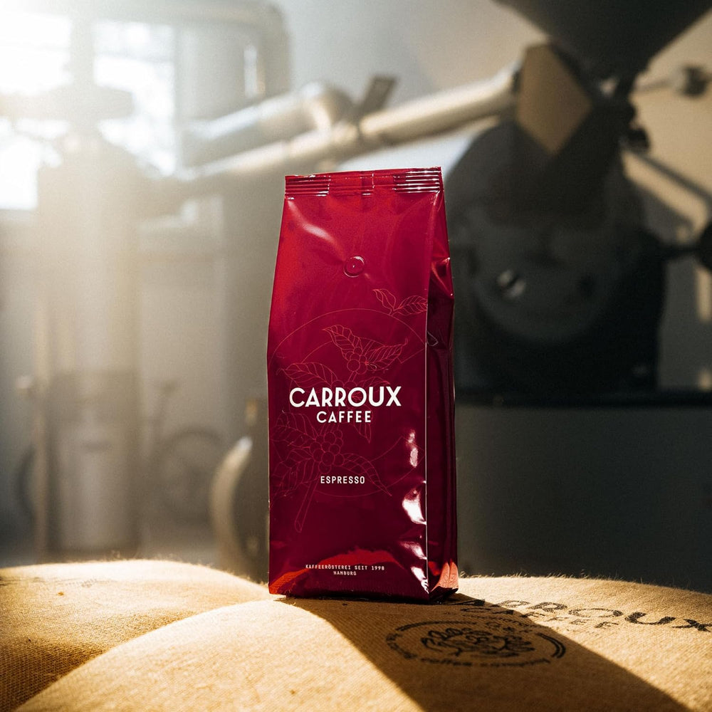 CARROUX Espresso, ganze Bohnen (6x 500 g). Für Siebträger u. Kaffee-Vollautomaten. Frisch geröstete Kaffeebohnen der Privat-Rösterei aus Hamburg