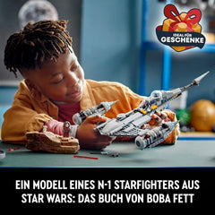 LEGO Star Wars Mandalorian Fighter N-1 fra Boba Fetts bog Byggelegetøj med rumskib Sæt med 4 figurer inklusive Baby Yoda figur 75325 Byggesæt Besuche den LEGO-Store