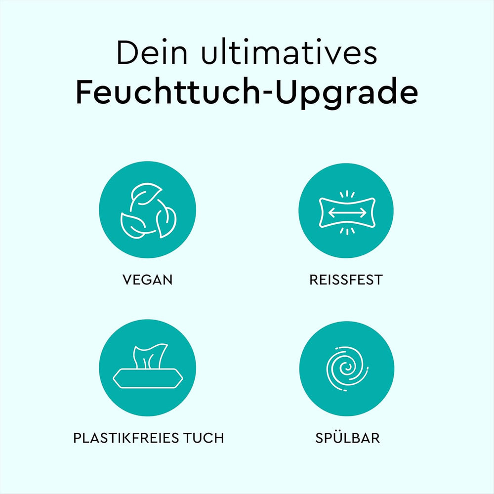 LILLYDOO vådservietter til toilet 720 stk (12 x 60) 100% plastfri, skyllebare klude Parfumefri