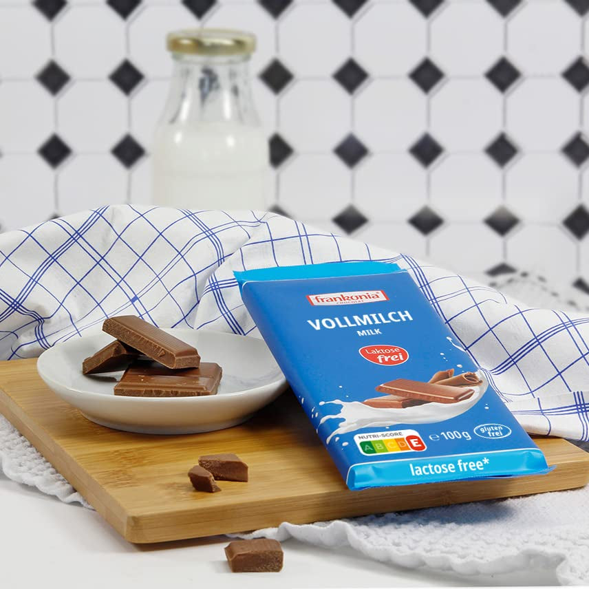 frankonia CHOKOLADE Sødmælkschokolade uden laktose og gluten, 100 g