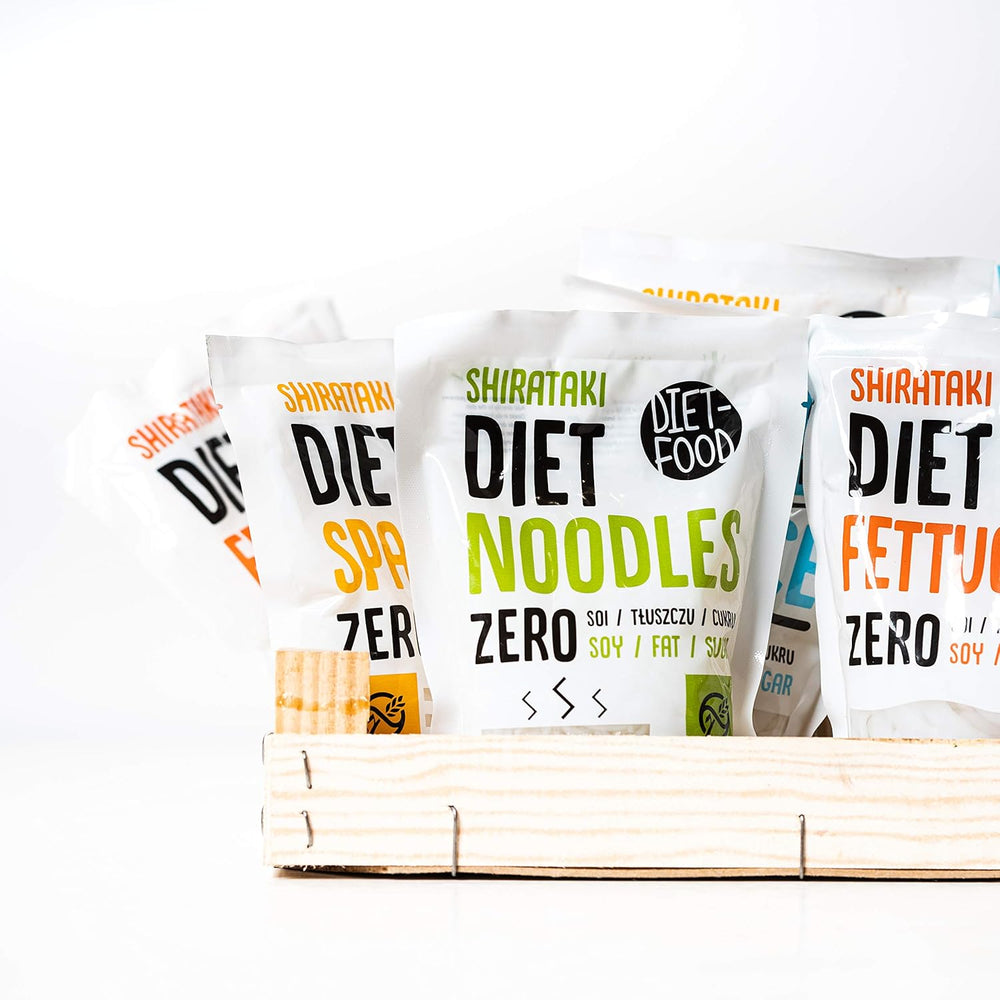 Shirataki Nudler KOST-MAD Low Carb Kaloriefattig Konjac Nudler Vegansk mad Fedtfri Sojafri Glutenfri Vandopløselig Diæt Nudler Lavt Kalorieindhold 200 Gram