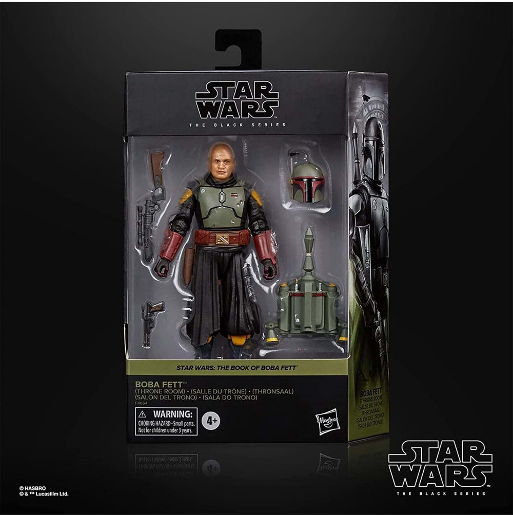 Star Wars Hasbro Seria Neagră Boba Fett (Camera Tronului): Cartea lui Boba Fett Figura de colecție, pentru copii 4+ ani, Multi, 15 cm înălțime Action figures Naty Shop