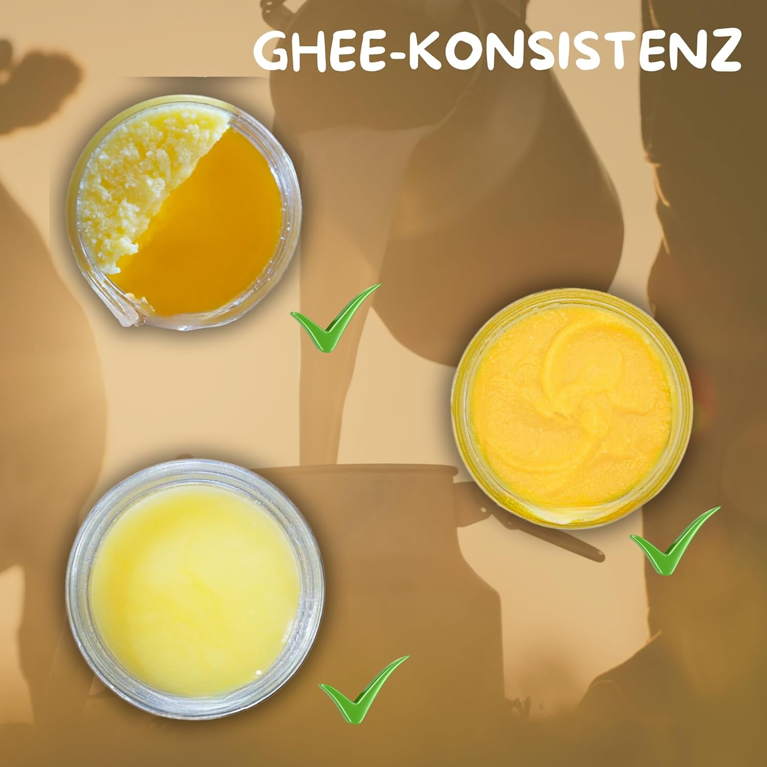Cibo Bio Ghee 500g – Milch aus Parma & Reggio Emilia – Hergestellt i Italien – Weidekühe – Rauchpunkt 250°C – Aus Centrifugensahne