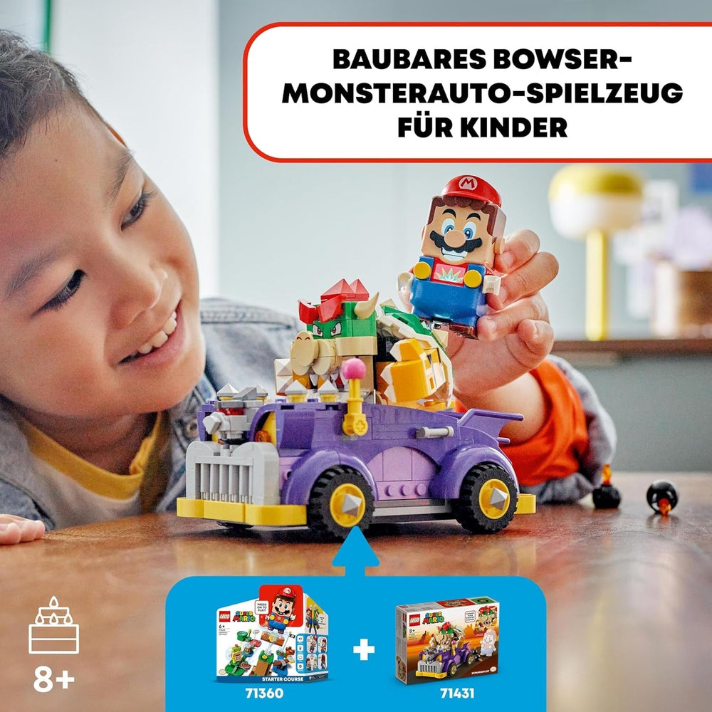 LEGO Super Mario Bowser's Monster Cart Udvidelsessæt Bowser billegetøj til drenge og piger Single Character Set Gamer Gave til 8 år 71431 Byggesæt Besuche den LEGO-Store