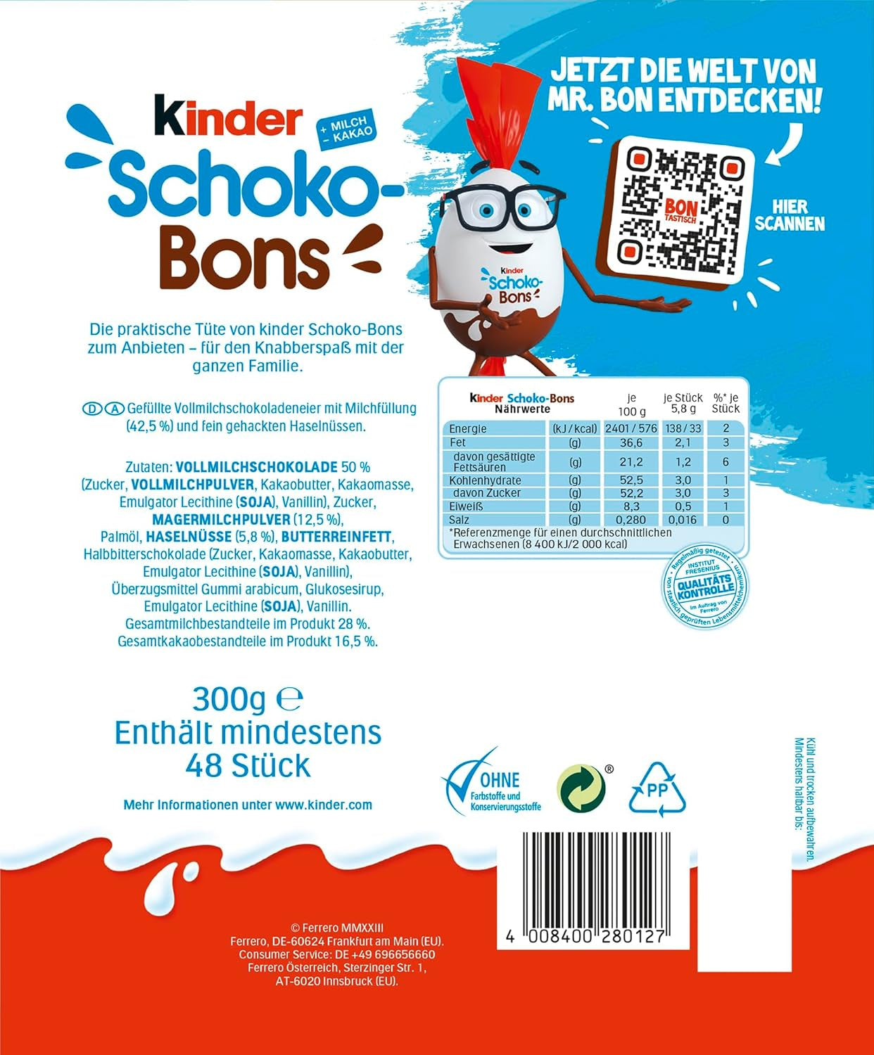 Kinder Schoko-Bons, 300 g (pakke med 3)