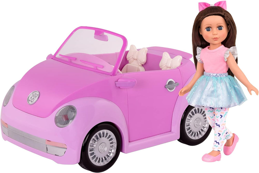 Glitter Girls - Fifer & GG Cabrio - 36 cm Puppe & Fahrzeug-Paket - Orangefarbener Oldtimer - 3 Jahre +