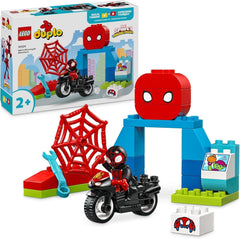 LEGO DUPLO Marvel Spins Motorcykeleventyr, Fantasy-legesæt til tv-serien Spidey og hans supervenner, pædagogisk bygge- og ombygningslegetøj til børn fra 2 år og opefter 10424 Byggesæt Besuche den LEGO-Store Standardtitel