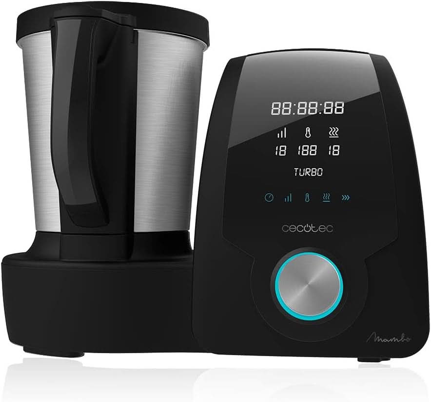 Cecotec Mambo 6090 Multifunktions-Küchenmaschine, 1700 W, 23 Funktioner, Krug Mit Fassungsvermögen 3,3 L, 3 Teller Gleichzeit, 10 Geschwindigkeitsstufen, Timer Køkken Robotter og Blandere Naty Shop