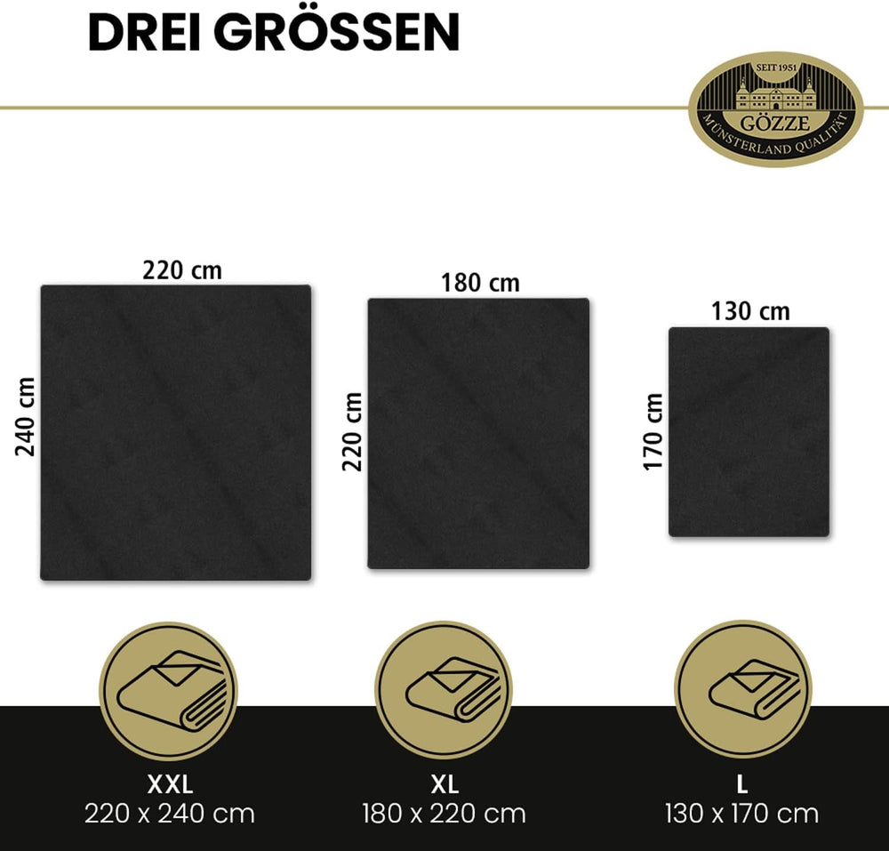 Gözze - Komfortabelt tæppe Premium Cashmere-følelse, 500 G/M², 180 X 220 Cm - sennepssenge og tæpper Besuche den Gözze-Store