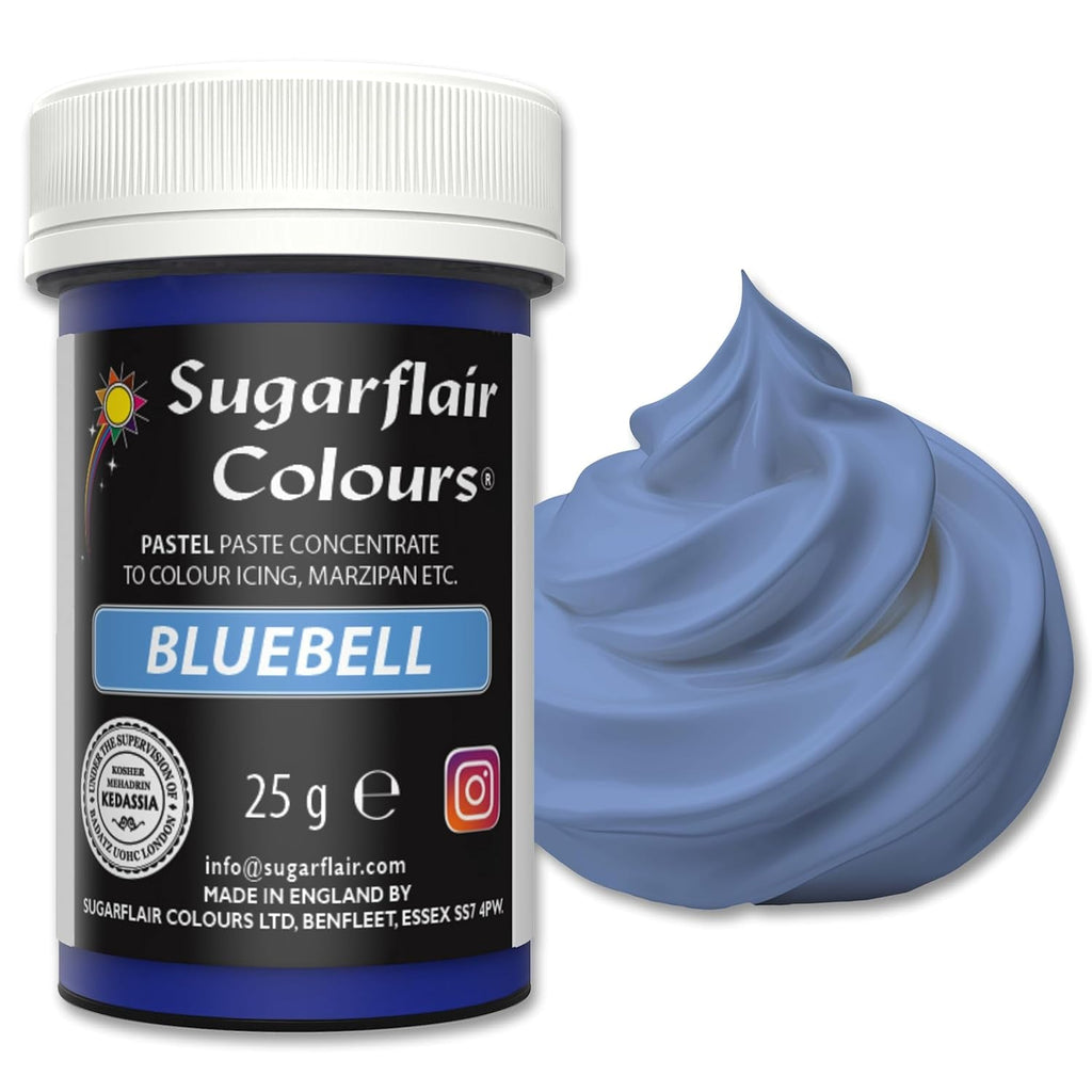 Colorant alimentar pastel Sugarflair pentru paste, albastru clopoțel, colorant alimentar pentru paste, fondant și marțipan, culori concentrate Spectral - 25 g