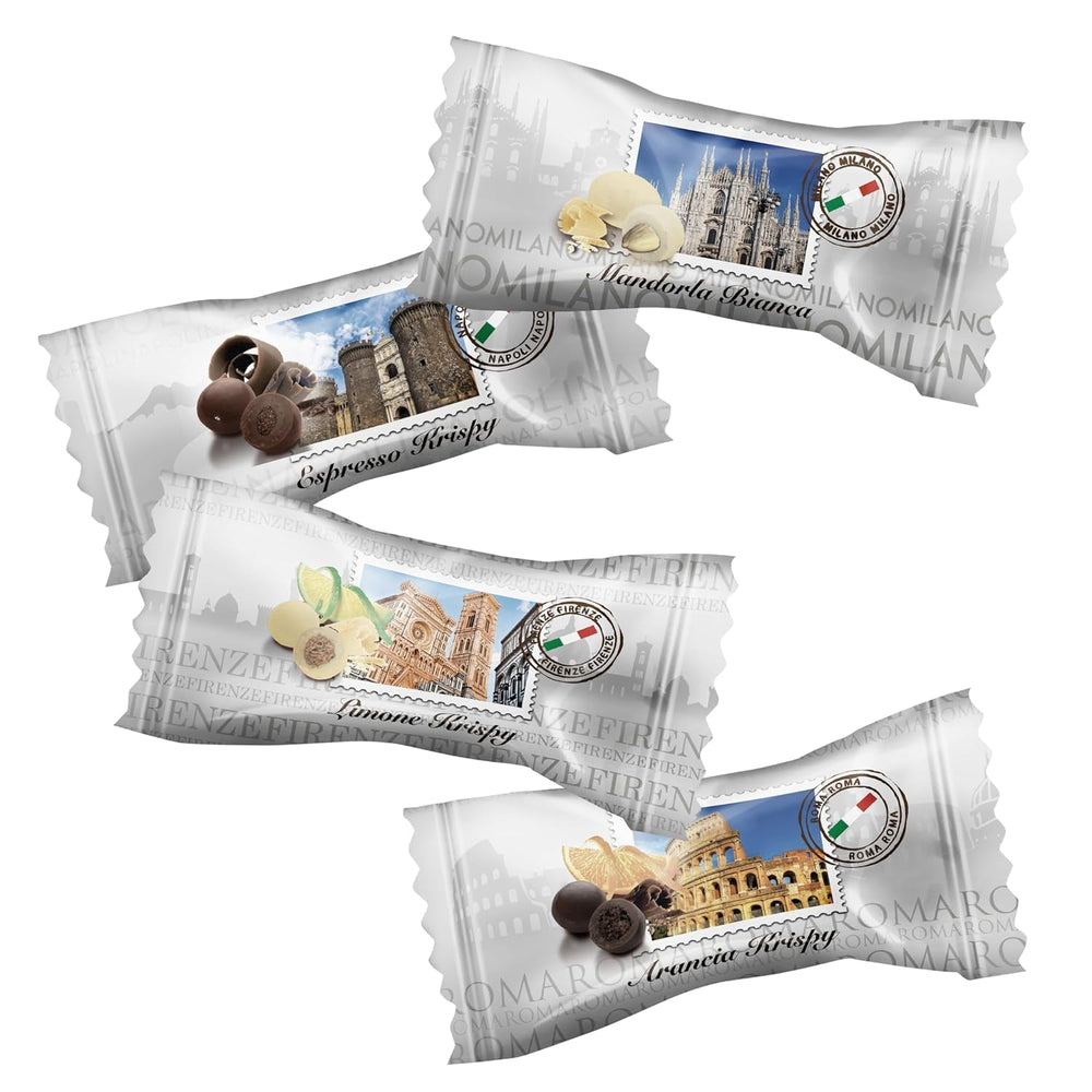 HELLMA italiensk udvalg - 200 stk. individuelt pakkede italienske slik, ideel til hoteller eller pensionater Naty Shop Chocolates