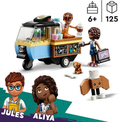 LEGO Friends Rolling Café Lille bagelegetøj til børn, gave til piger og drenge 6 år, pædagogisk legetøj med Aliya, Jules og hunden Aira 42606 Byggesæt Beuche den LEGO-Store