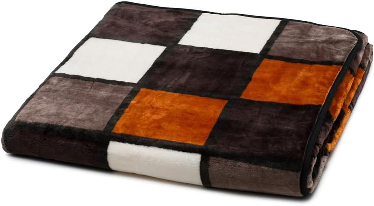 Gözze - Blødt og behageligt tæppe, kashmirfølelse, tung stofvægt 500 G/M², Antigua, 150 X 200 Cm - Sennep/Sort/Hvid Senge og Betræk Besuche den Gözze-Store Cinnamon/Sort/Hvid