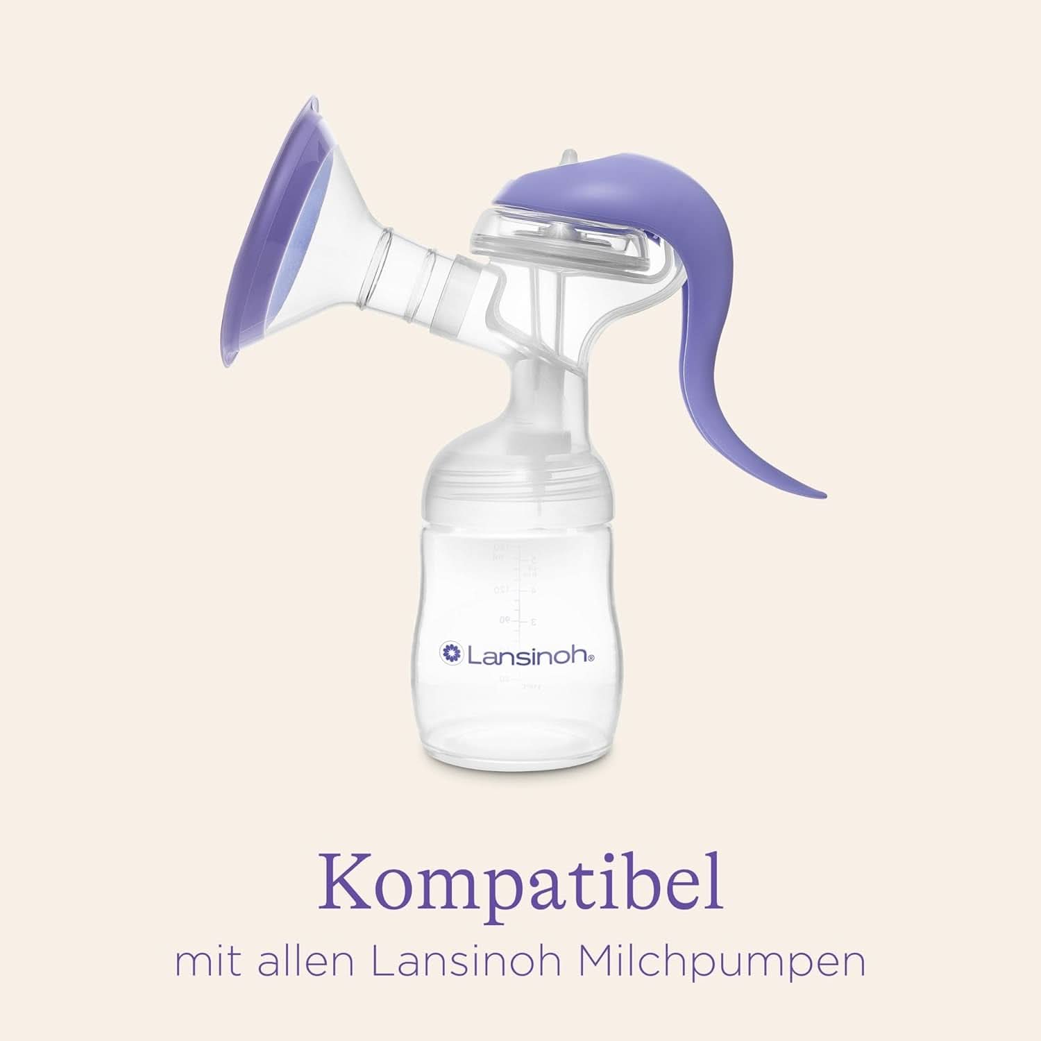 Lansinoh Muttermilchflaschen, 4 X 160 Ml - Zur Sicheren Muttermilch Austellungen - Neues Kompaktes Design Für Verbesserte Stabilität - Mit Stapelbarem Deckel Tilbehør Mad og amning Bebe Naty Shop