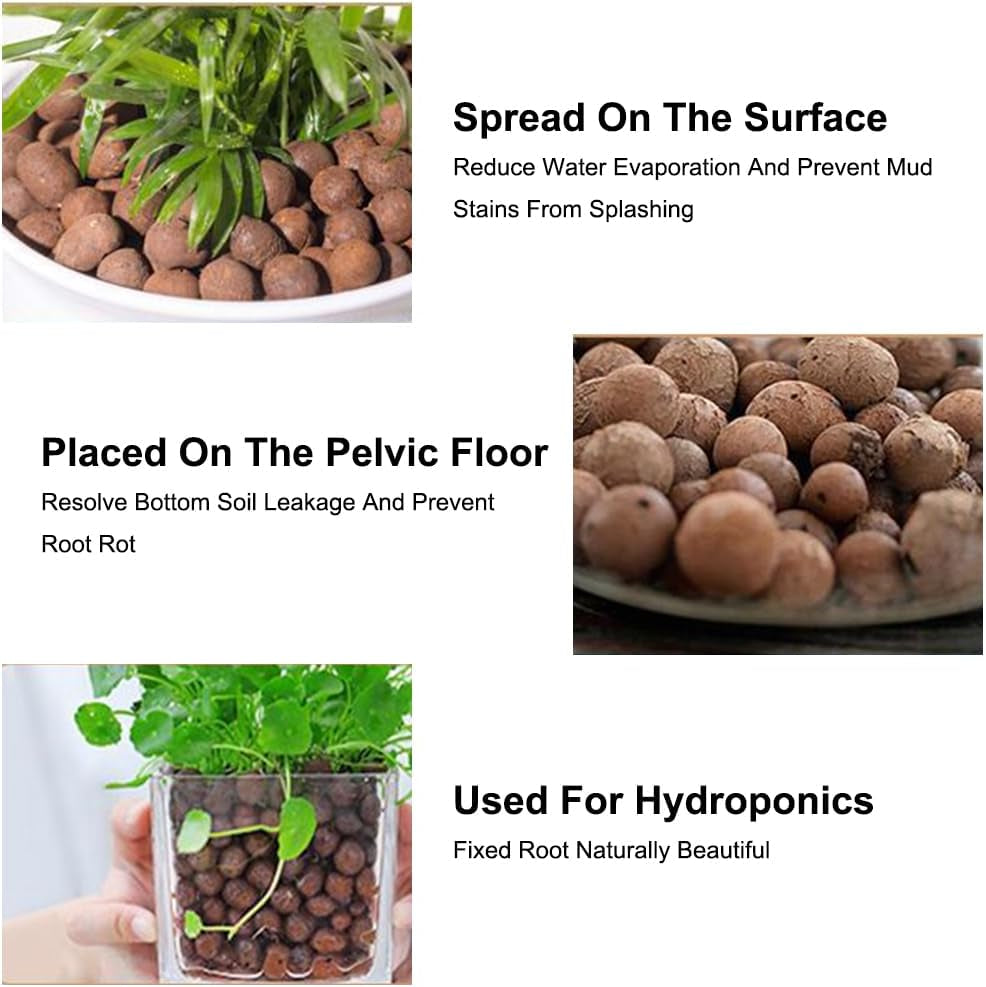 Grovkornet lergranulat, ekspanderet lergranulat, plantegranulat, ekspanderet ler 1L hydroponisk plantesubstrat, 5-8 mm granuleret lergranulat