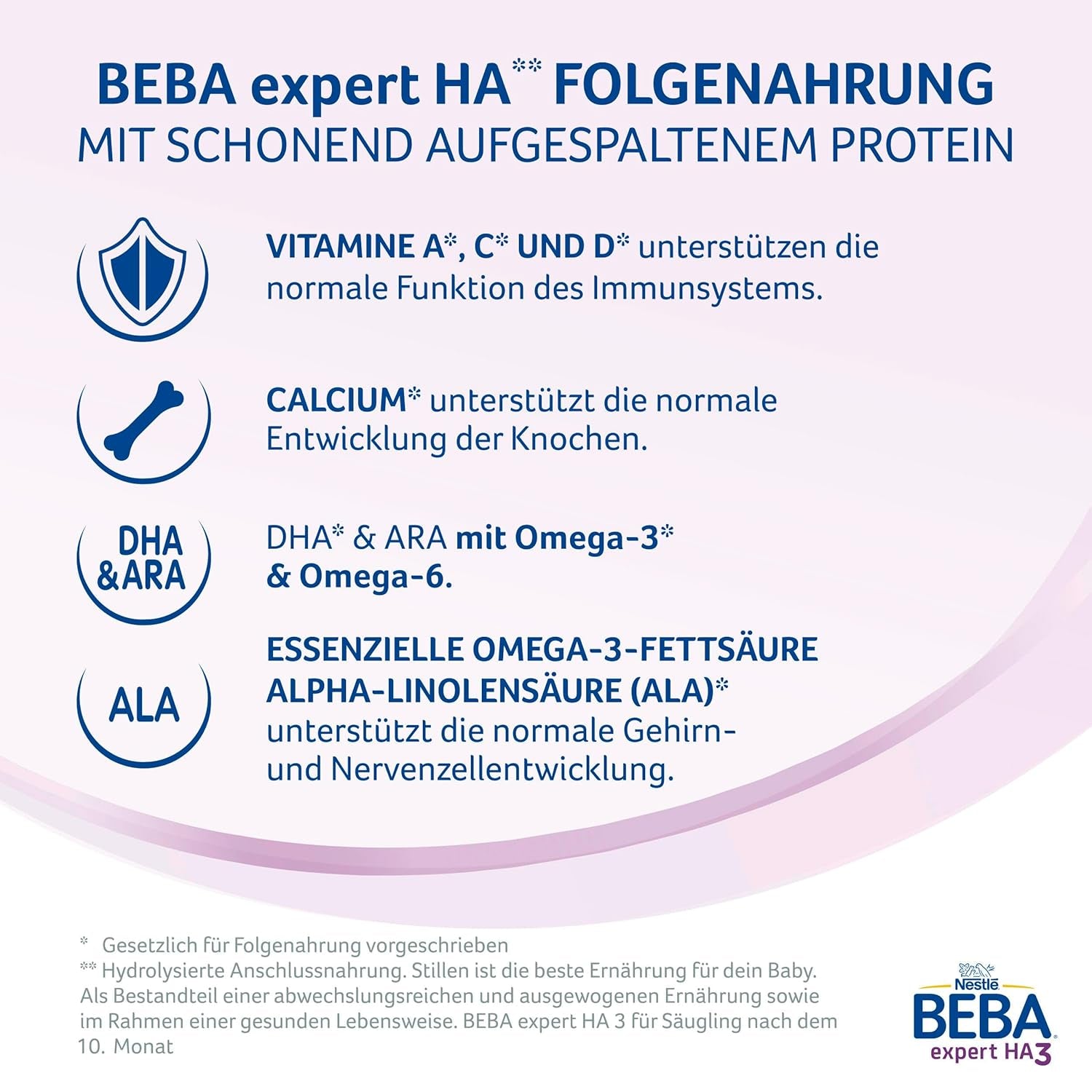 BEBA expert HA 3 Hydrolyseret fortsættelsesformel, fra 10 måneder, 1 pakke (1 x 550 g)