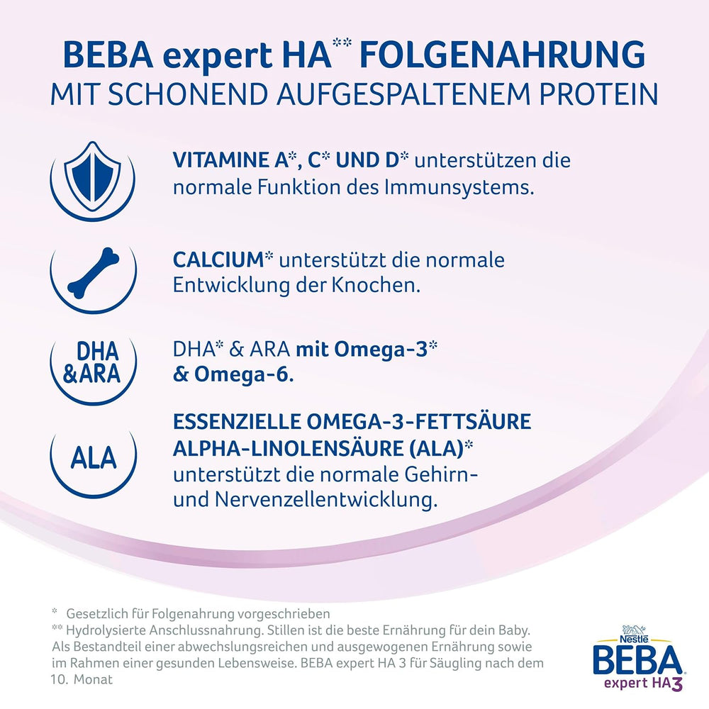 BEBA expert HA 3 Hydrolyseret fortsættelsesformel, fra 10 måneder, 1 pakke (1 x 550 g)