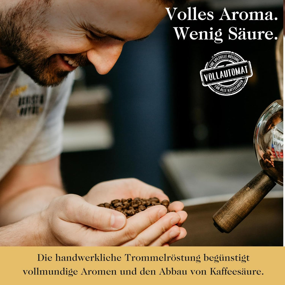 Kaffee für Vollautomat "Barista Royal" – 1kg Bio-Kaffeebohnen – unkomplizierter Genuss für Cafe Crema, Cappuccino und mehr – Perfekt für DeLonghi, Philips, Krups, Jura Vollautomatenkaffee